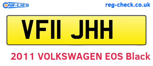VF11JHH are the vehicle registration plates.