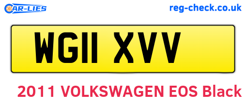 WG11XVV are the vehicle registration plates.