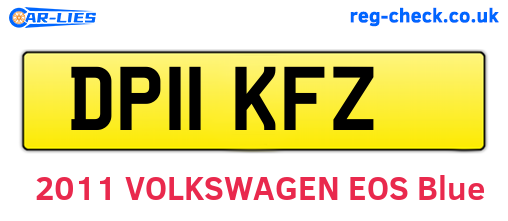 DP11KFZ are the vehicle registration plates.