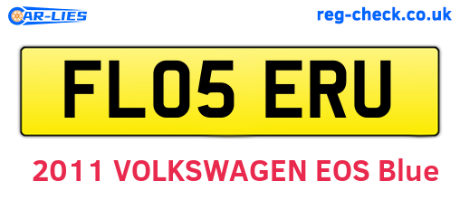 FL05ERU are the vehicle registration plates.