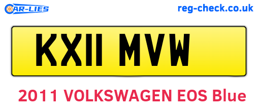 KX11MVW are the vehicle registration plates.