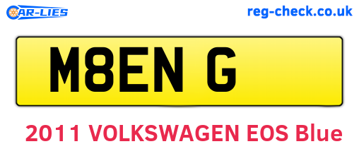 M8ENG are the vehicle registration plates.