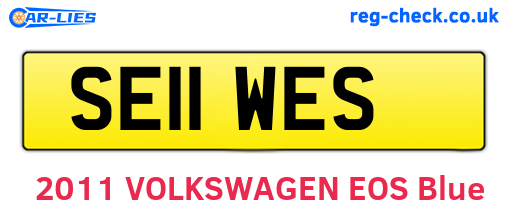 SE11WES are the vehicle registration plates.