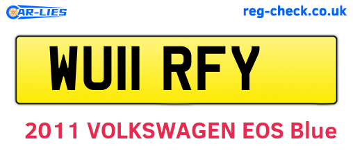 WU11RFY are the vehicle registration plates.