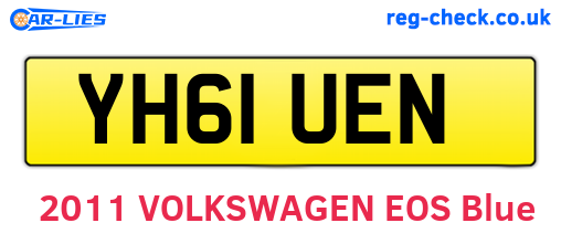 YH61UEN are the vehicle registration plates.