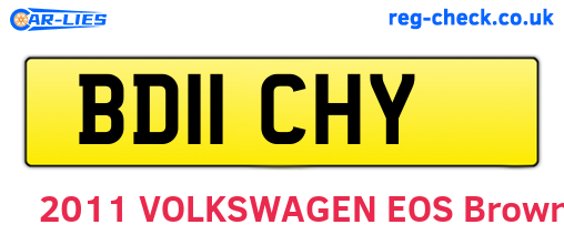 BD11CHY are the vehicle registration plates.