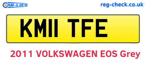 KM11TFE are the vehicle registration plates.