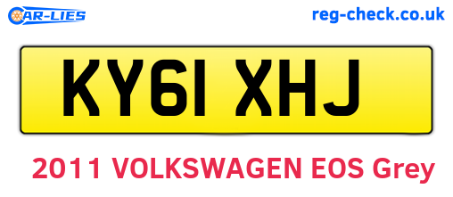 KY61XHJ are the vehicle registration plates.