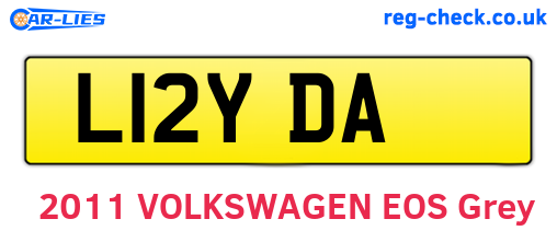 L12YDA are the vehicle registration plates.