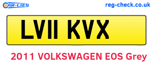LV11KVX are the vehicle registration plates.