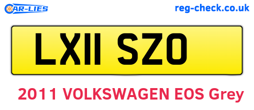 LX11SZO are the vehicle registration plates.