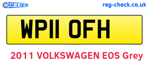 WP11OFH are the vehicle registration plates.