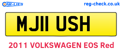 MJ11USH are the vehicle registration plates.