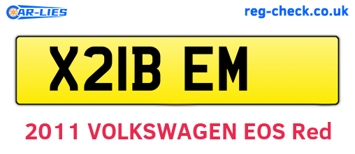 X21BEM are the vehicle registration plates.