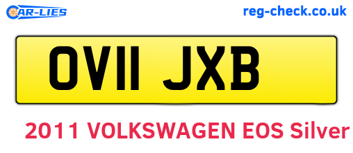 OV11JXB are the vehicle registration plates.