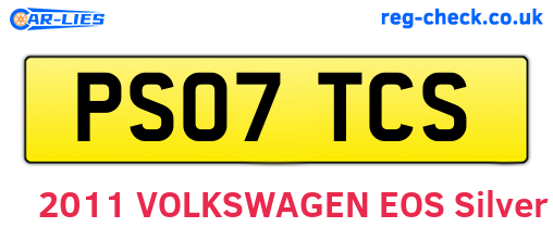 PS07TCS are the vehicle registration plates.