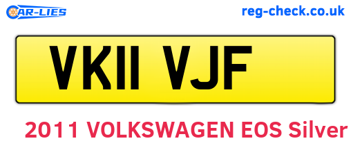 VK11VJF are the vehicle registration plates.