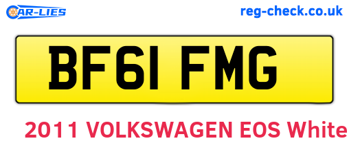 BF61FMG are the vehicle registration plates.