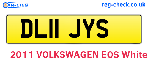 DL11JYS are the vehicle registration plates.