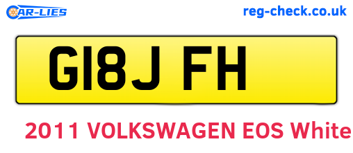 G18JFH are the vehicle registration plates.