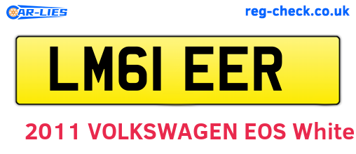 LM61EER are the vehicle registration plates.