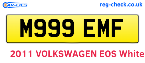 M999EMF are the vehicle registration plates.