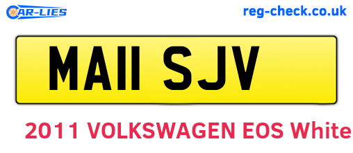 MA11SJV are the vehicle registration plates.