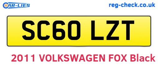SC60LZT are the vehicle registration plates.