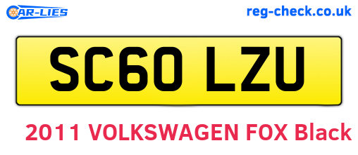 SC60LZU are the vehicle registration plates.