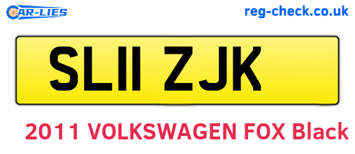 SL11ZJK are the vehicle registration plates.