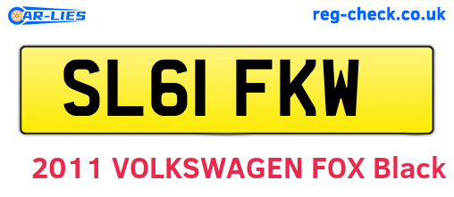 SL61FKW are the vehicle registration plates.