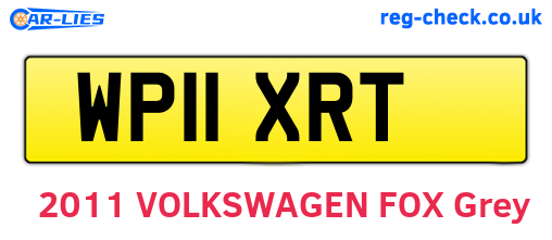 WP11XRT are the vehicle registration plates.