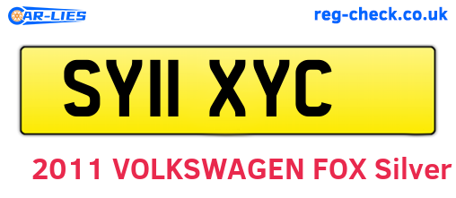 SY11XYC are the vehicle registration plates.