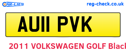 AU11PVK are the vehicle registration plates.