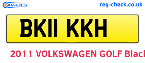 BK11KKH are the vehicle registration plates.