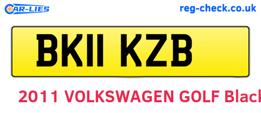 BK11KZB are the vehicle registration plates.