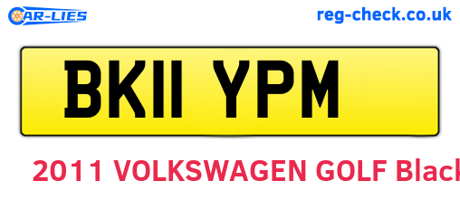 BK11YPM are the vehicle registration plates.