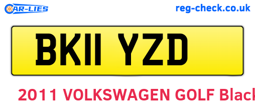 BK11YZD are the vehicle registration plates.
