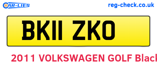 BK11ZKO are the vehicle registration plates.