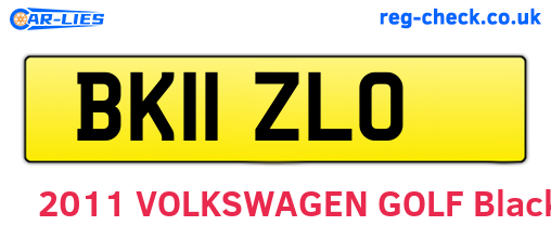 BK11ZLO are the vehicle registration plates.