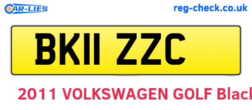 BK11ZZC are the vehicle registration plates.
