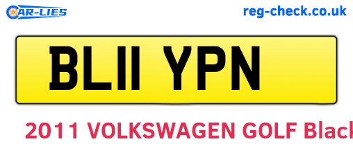 BL11YPN are the vehicle registration plates.