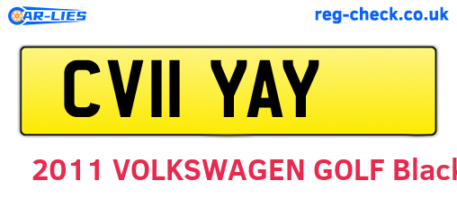 CV11YAY are the vehicle registration plates.