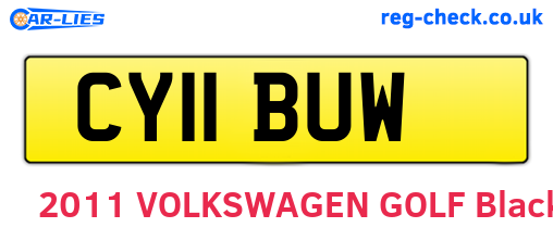 CY11BUW are the vehicle registration plates.
