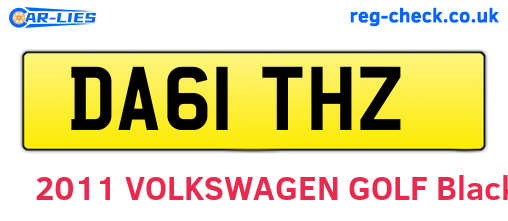 DA61THZ are the vehicle registration plates.