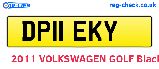 DP11EKY are the vehicle registration plates.