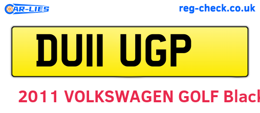 DU11UGP are the vehicle registration plates.