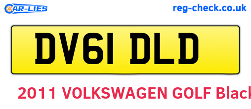 DV61DLD are the vehicle registration plates.