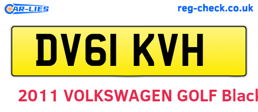 DV61KVH are the vehicle registration plates.