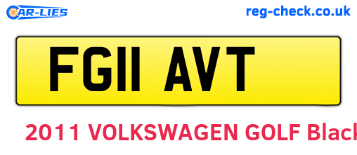 FG11AVT are the vehicle registration plates.